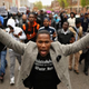 Hundreds of demonstrators march toward the Baltimore Police Western District station during a protest against police brutality and the death of Freddie Gray in Baltimore’s Sandtown neighborhood April 22, 2015.
Chip Somodevilla/Getty Images